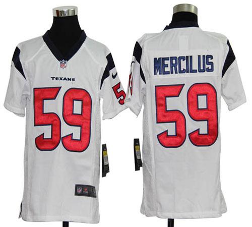 Nike youths NFL Game Jerseys Houston Texans 59 Whitney Mercilus White
